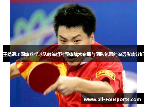 王皓退出国家乒乓球队教练组对整体战术布局与团队氛围的深远影响分析