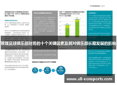 管理足球俱乐部财务的十个关键因素及其对俱乐部长期发展的影响