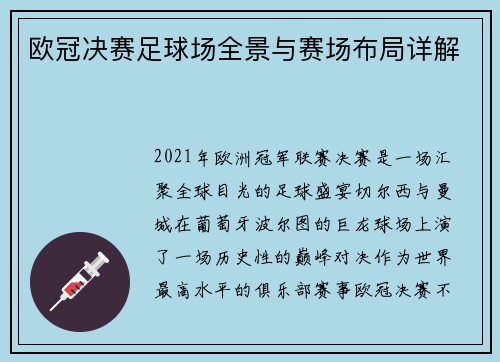 欧冠决赛足球场全景与赛场布局详解